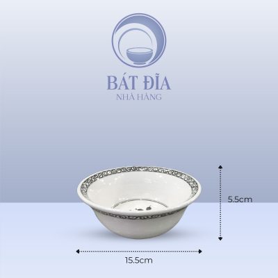 Kích Thước Tô Sâu Men Trắng Vẽ Hoa Dây