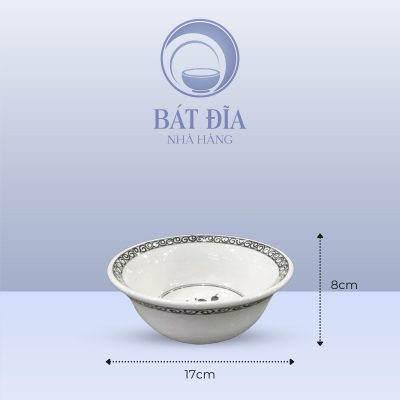 Kích Thước Tô Sâu Men Trắng Vẽ Hoa Dây