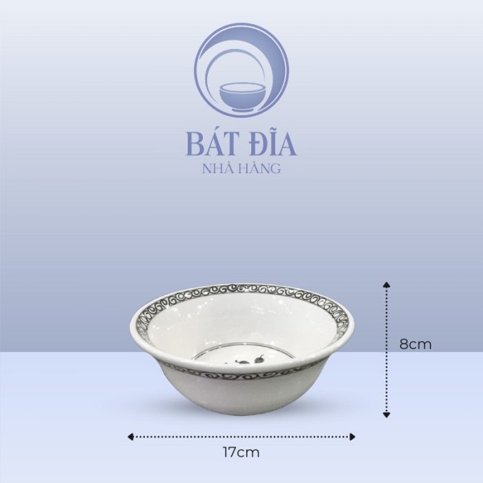 Kích Thước Tô Sâu Men Trắng Vẽ Hoa Dây