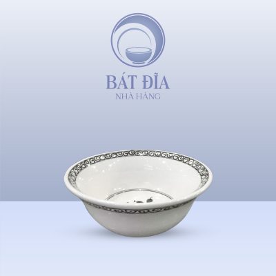 Tô Sâu Men Trắng Vẽ Hoa Dây