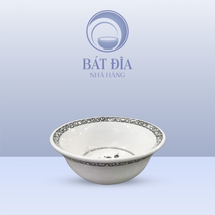 Tô Sâu Men Trắng Vẽ Hoa Dây