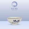 Tô Sâu Men Trắng Vẽ Sen Lam