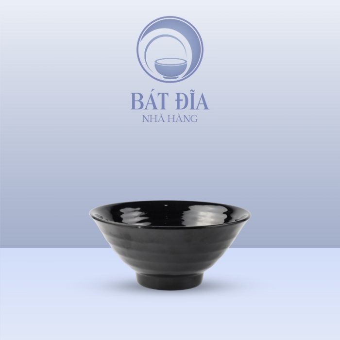 Tô Soup Nhật Melamine Đen