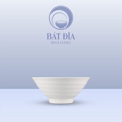 Tô Soup Nhật Melamine Trắng