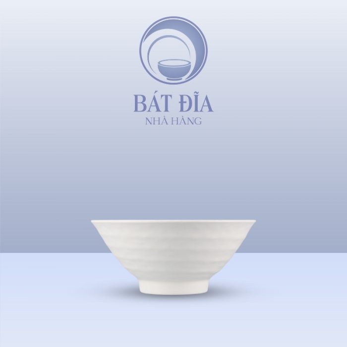 Tô Soup Nhật Melamine Trắng