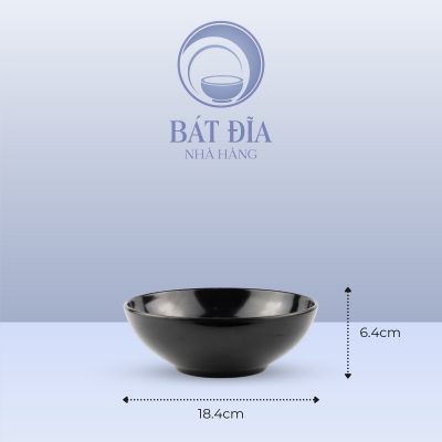 Kích Thước Tô Tròn Melamine Đen