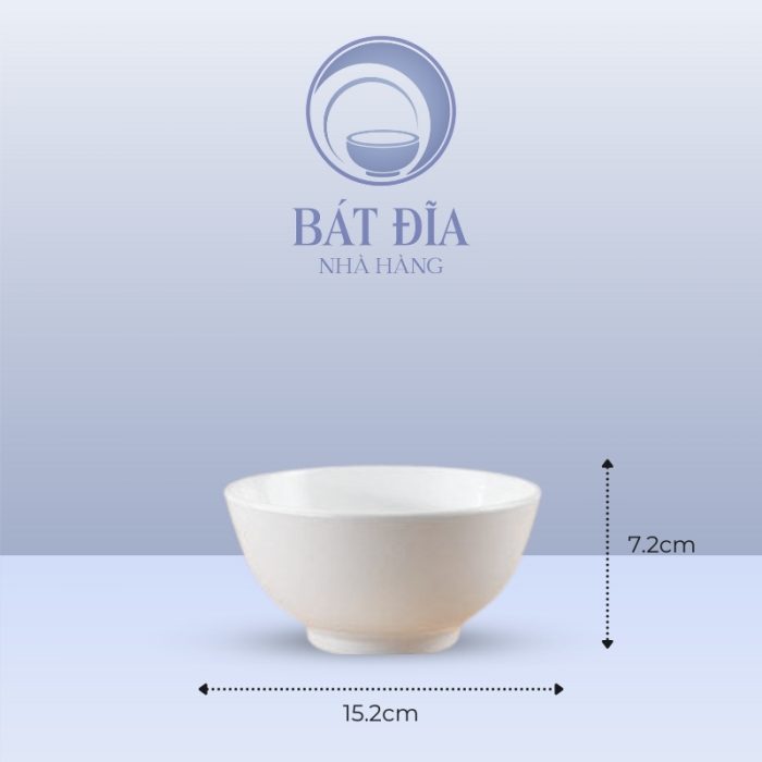 Kích Thước Tô Tròn Melamine Trắng
