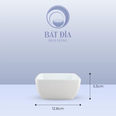 Kích Thước Tô Vuông Melamine Trắng