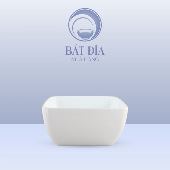 Tô Vuông Melamine Trắng