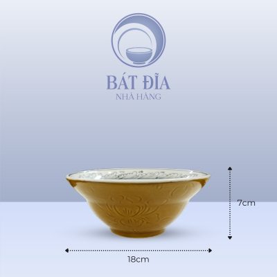 Kích Thước Tô Yêu Men Nâu Cá Chép
