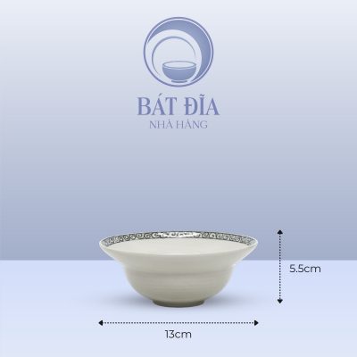 Kích Thước Tô Yêu Men Trắng Vẽ Hoa Dây