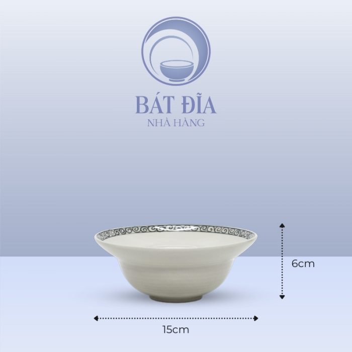 Kích Thước Tô Yêu Men Trắng Vẽ Hoa Dây