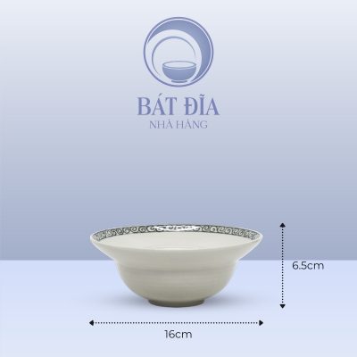 Kích Thước Tô Yêu Men Trắng Vẽ Hoa Dây