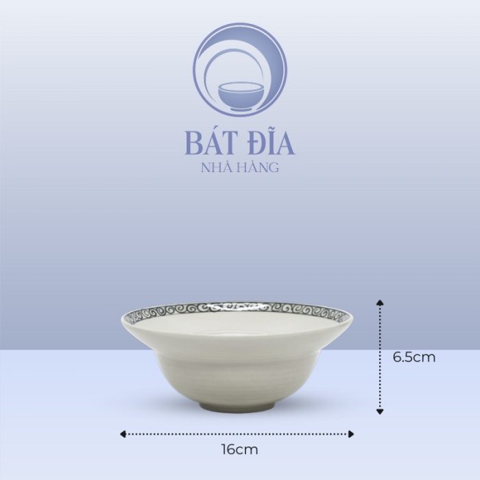 Kích Thước Tô Yêu Men Trắng Vẽ Hoa Dây