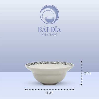 Kích Thước Tô Yêu Men Trắng Vẽ Hoa Dây