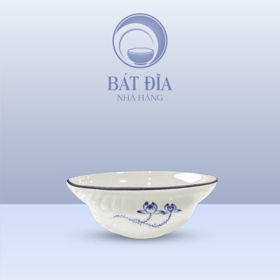Tô Yêu Men Trắng Vẽ Sen Lam