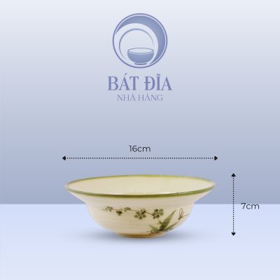 Kích Thước Tô Yêu Men Xanh Đào Chuồn
