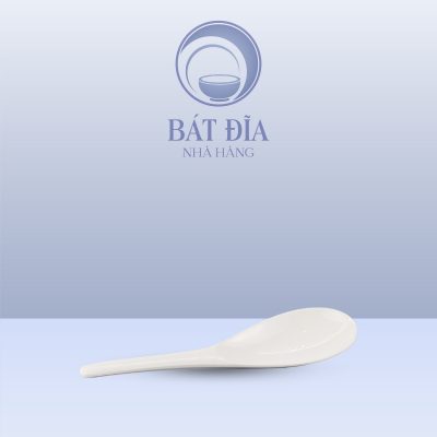 Vá Cơm Tròn Melamine Trắng