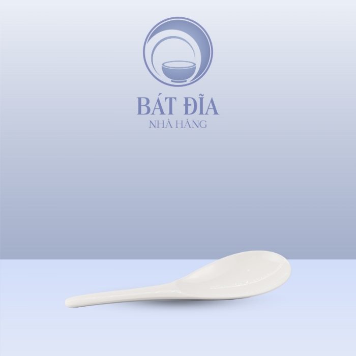 Vá Cơm Tròn Melamine Trắng