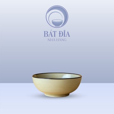 Bát Cơm Men Kem Hoa Sứ Đỏ