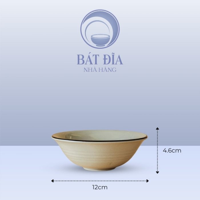 Kích thước Bát Cơm Nón Men Kem Hoa Sứ Đỏ