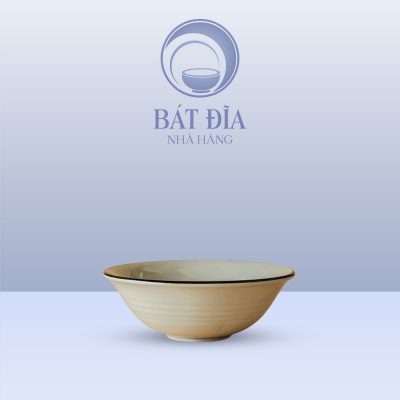 Bát Cơm Nón Men Kem Hoa Sứ Đỏ