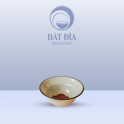 Bát Mắm Yêu Men Kem Hoa Sứ Đỏ