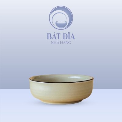 Bát Nhật Men Kem Hoa Sứ Đỏ