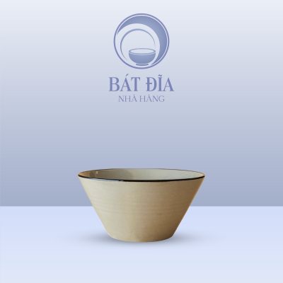 Tô Cắt Men Kem Hoa Sứ Đỏ