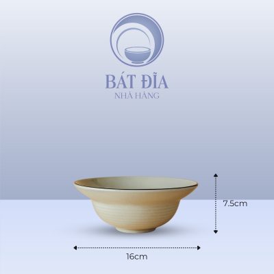 Kích thước Tô Yêu Men Kem Hoa Sứ Đỏ